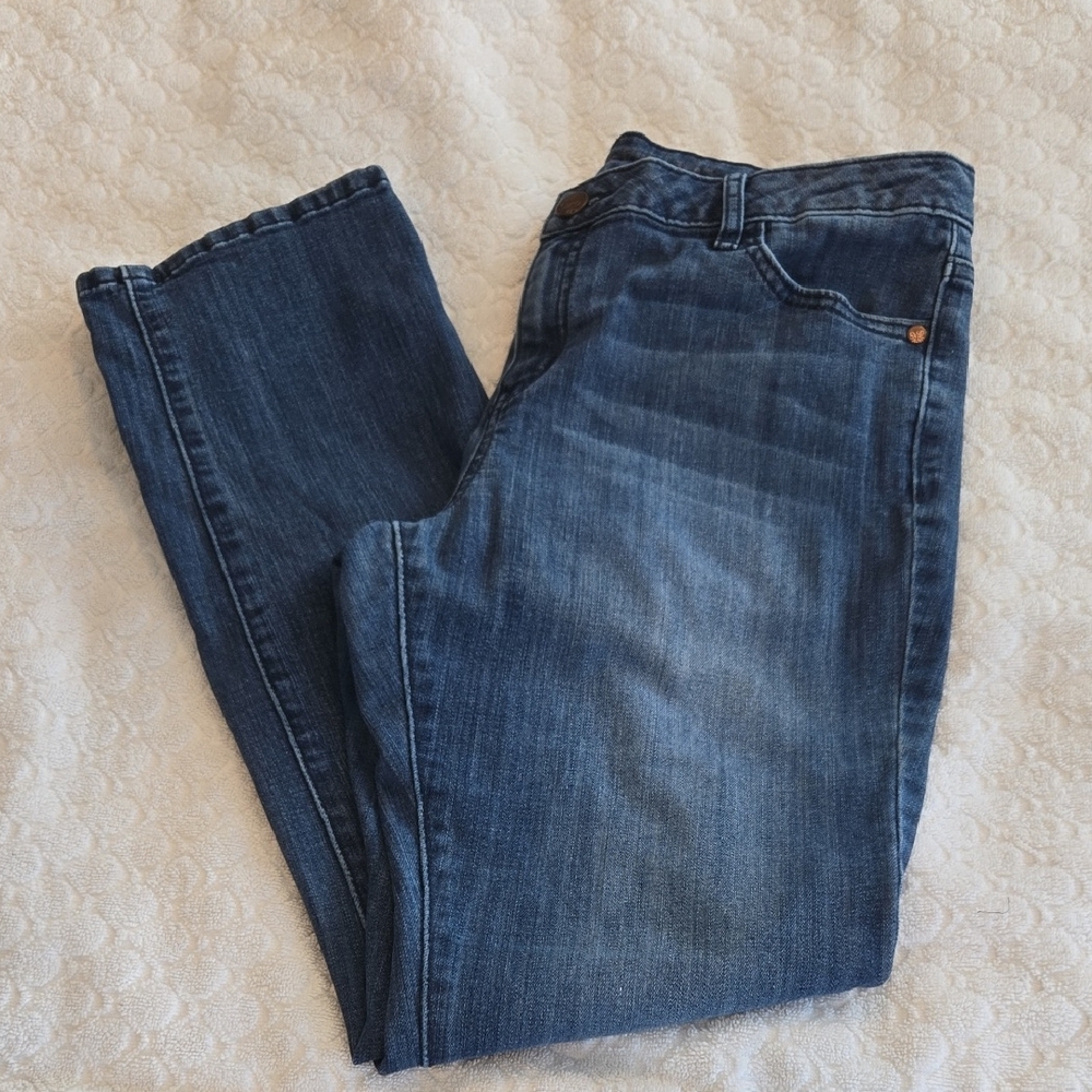 Vera Wang Women's Straight Leg Jeans - Dark Blue